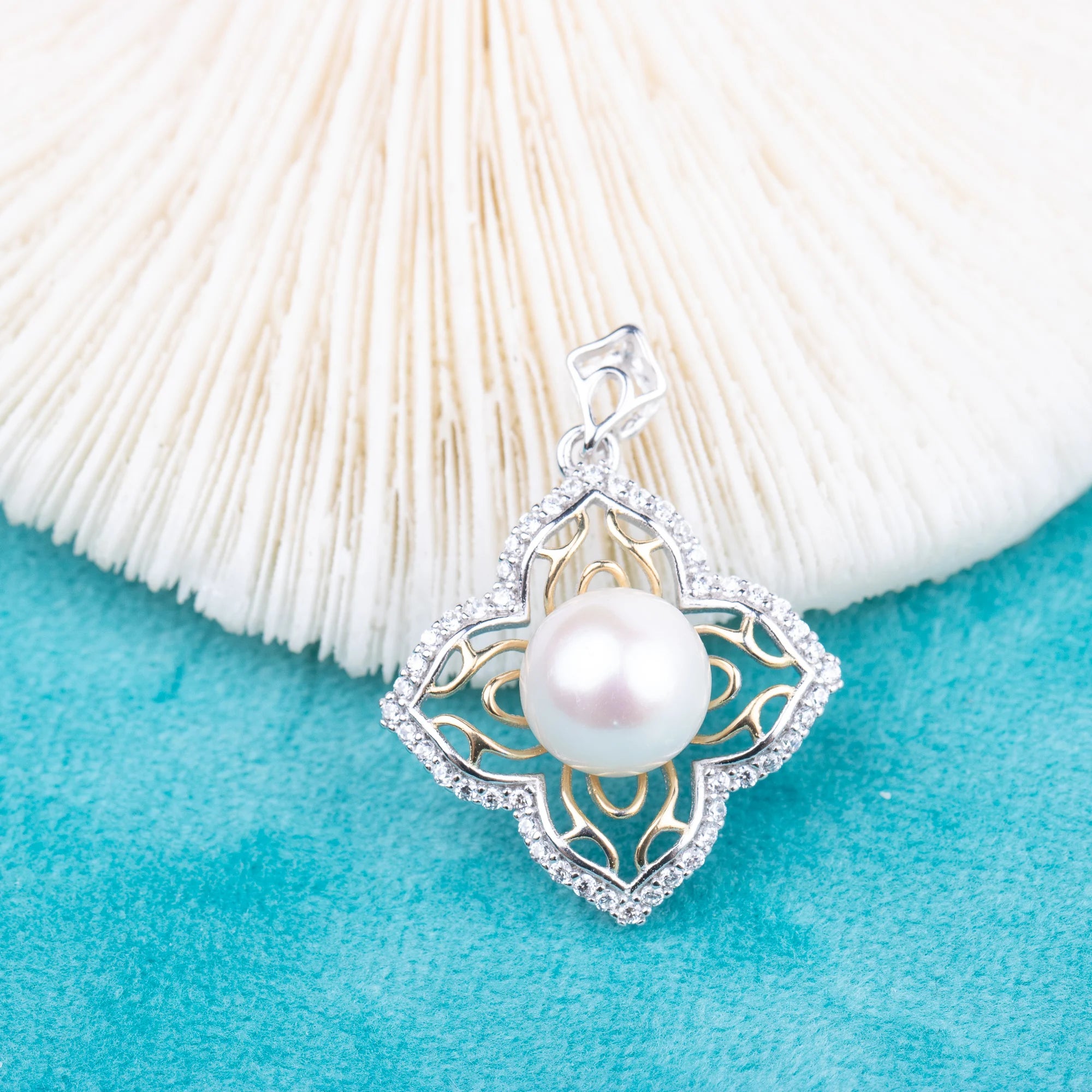 P080822 DIY 7-9mm Natural Freshwater Pearl Pendant Accessory 925 Sterling Silver Engagement Jewelry Necklace for Women