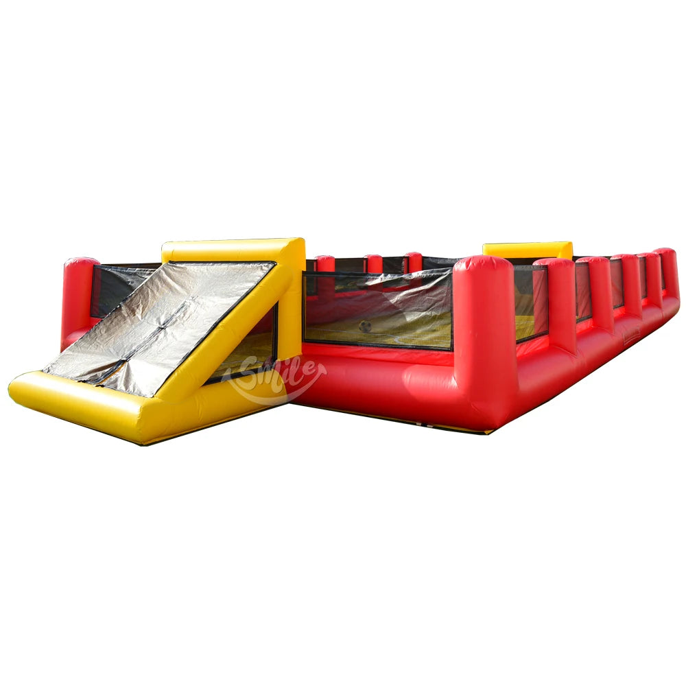 Smile Inflatables Inflatable Football/Soccer Pitch Baby-foot Human Foosball Game PVC Material Portable Outdoor Use CE Certified
