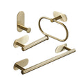 Luxury Brush Gold Adhesive Bathroom Accessories Set Racks Towel Holder Set MegaBDM