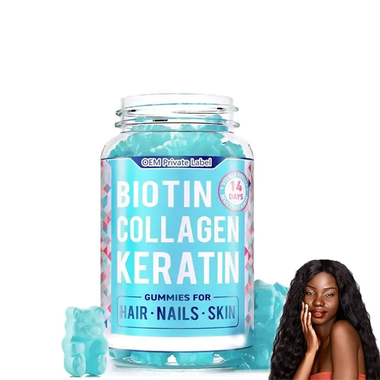 Private Label Hair Growth Max Strength Biotin 10000mcg Vegan Hair Gummies Biotin Gummies for Hair Skin Nails