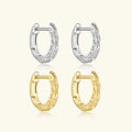 FUAMAY 18k Gold Plated Irregular Geometric Hoop Earring Base 925 Silver Lead Free Nickel Free Love Letter Design for Engagement