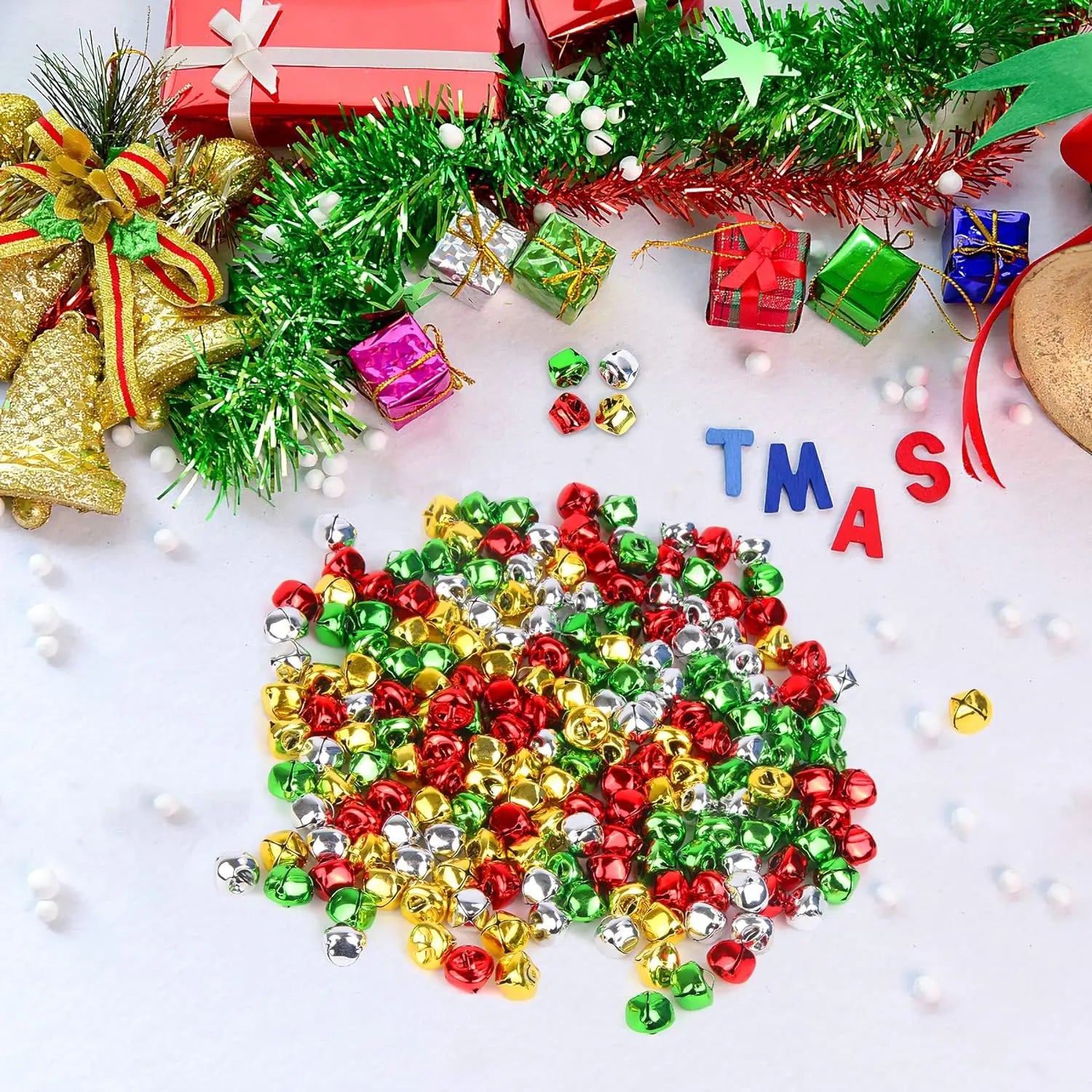 Small 200 Pieces Metal Jewelry Making Dog Cat Bells Pet Party Decorations Christmas Jingle Bell
