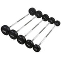 Rubber Barbell Weights Sets with Handle Exercise Equipment Round Head Cast Iron Barbell Sets Home Gym Commercial Gym