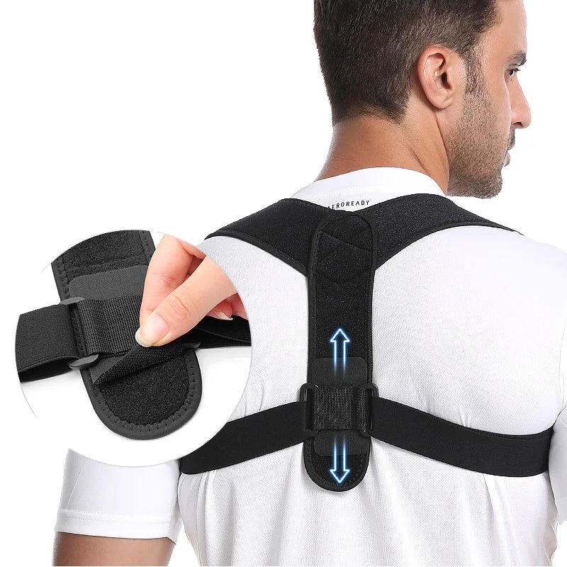 Aolikes Back Support Upper Back Brace Comfort Posture Corrector Clavicle and Shoulder Support for Men and Women