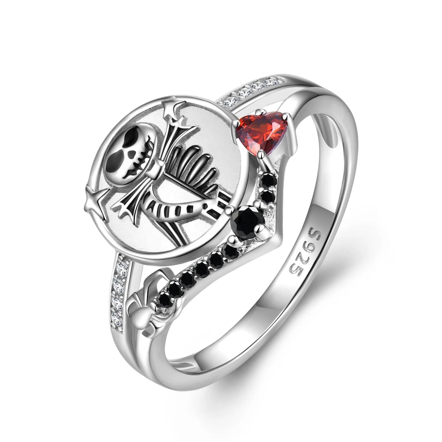 Skull Rings Real 925 Sterling Silver Vintage Skeleton Ring Myth Evil Zirconia Ring Jewelry for Women Jewelry Making Dropshipping