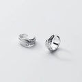 Retro Punk Style 925 Sterling Silver Feather Women Men Cuff Earrings for Women Gifts Fine Jewelry
