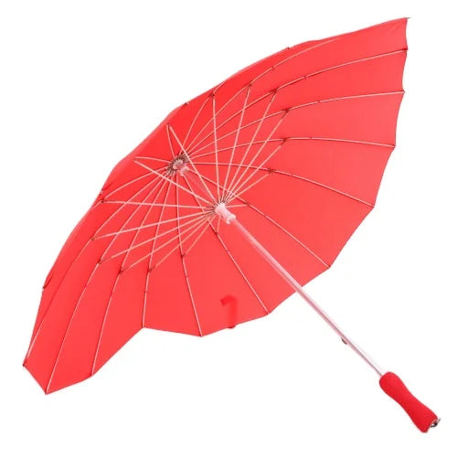 Windproof Straight Umbrella Lover Red Rain Valentine Umbrella DIY Heart Shape Umbrella