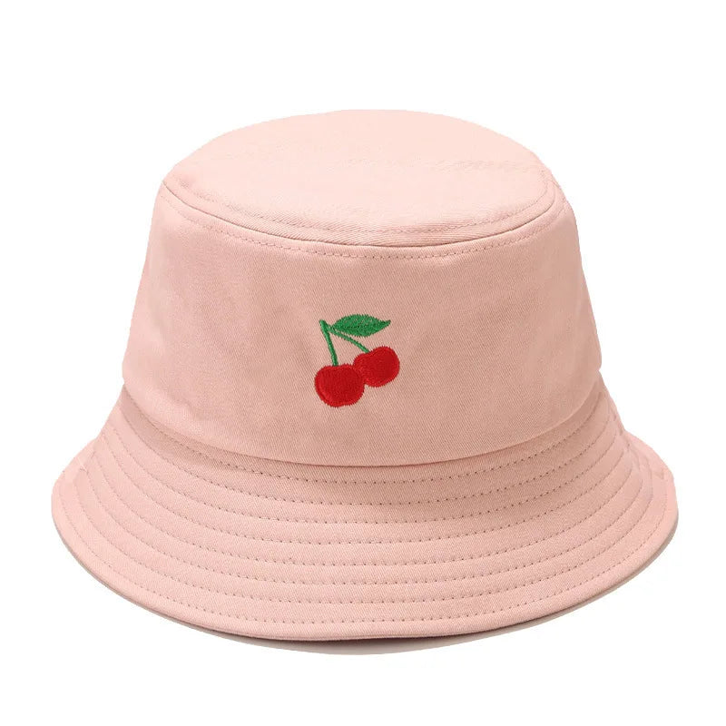 Trend Unisex Casual Cycling Cartoon Custom Embroidery Velour Bucket Hat Flower Purple Terry Towelling Daily Fishing Four Seasons