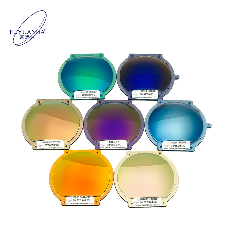 Fashionable Colored PC Polycarbonate Polarized Sunglass Lenses with 99.9% UV Protection Blue Mirror Coating