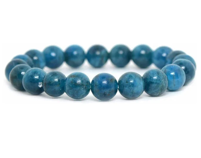 Blue Apatite Bracelet 8mm Apatite Natural Stone Beads Bracelet Jewelry for Men Women Healing Beaded Bracelet