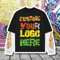 Custom Digital Printing Solid Breathable Loose Fit O-Neck Knitted 300g Long Sleeve Men Fitness Jersey T-Shirt