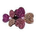 HX-262 Flower Crystal Hair Spring Clips for Women Flower Hairpins Barrette Rhinestone Hair Headdress Accessories