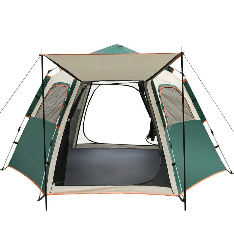 Factory Custom 5-8 Person Luxury Large Double Layers Family Waterproof Folding Tent