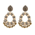 Vintage Jhumka Jhumki Indian Earrings for Women Sliver Color Beads Tassel Earring Statement Afghan Gypsy Oxidized Jewelry