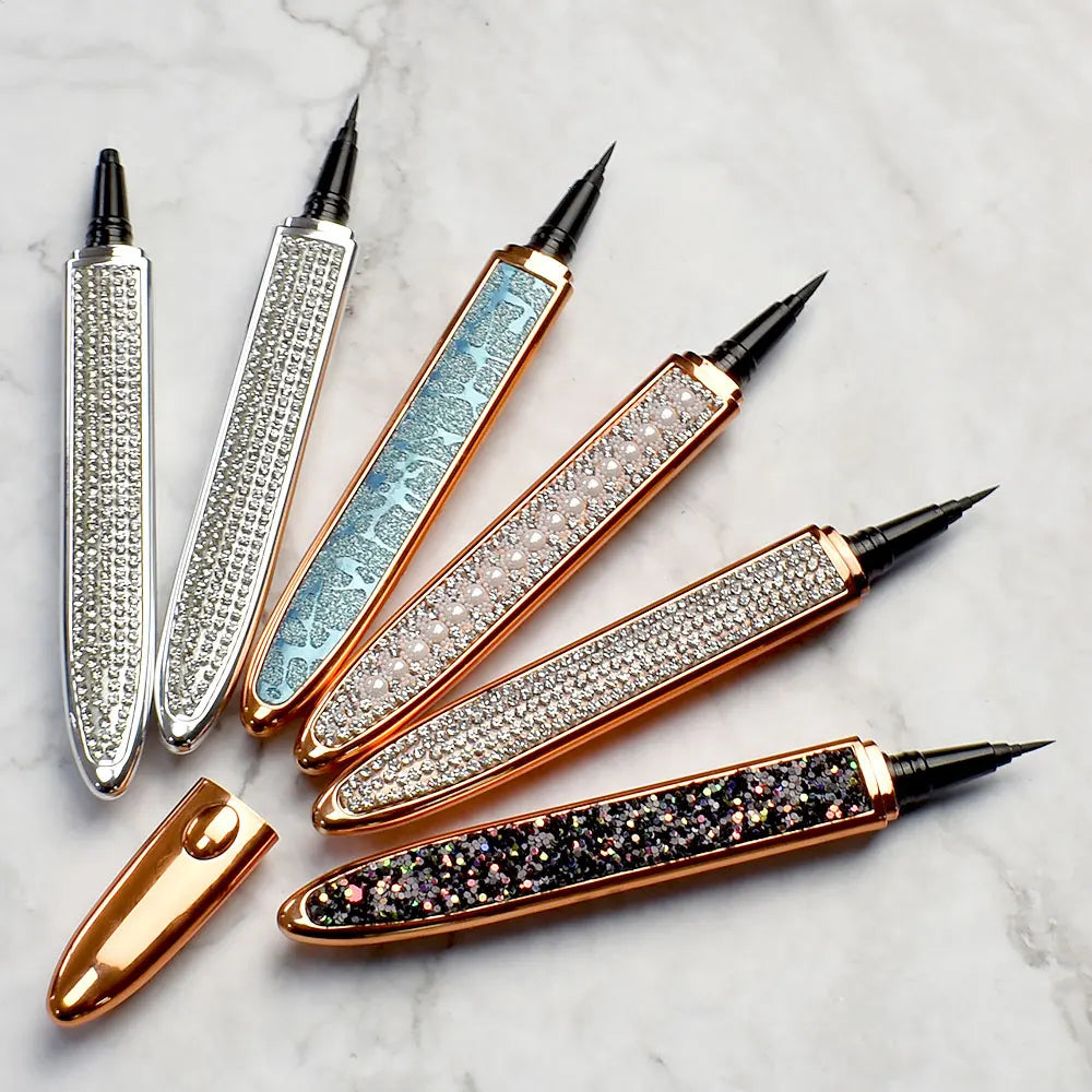 New Magic Self-Adhesive Eyeliner Pen Glue-Free Magnetic-Free Waterproof False Eyelashes No Blooming Eye Liner Pencil
