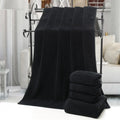 OEM Eco-friendly Black Towel Custom Black Bath Towel for Sport Gym Spa With Personalized Embroidery logo