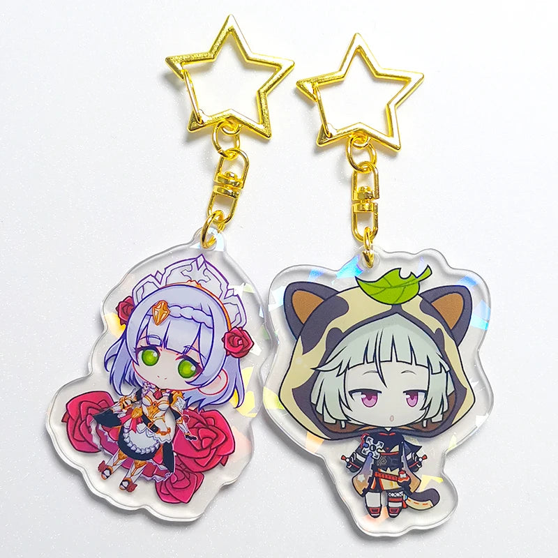 Creative DIY Personalized Custom Keychain Creative Cartoon Character Acrylic Keychain