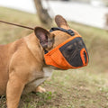 USMILEPET Bulldog Muzzle Mesh Fabric Oxford Cloth Brachycephalic Dog Anti-Bite and Anti-Barking Muzzle for Outdoor Walks