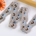 1 Yard Wave Flower Embroidered Lace Edge Trim Ribbon Handmade Clothing Dress DIY Sewing Craft