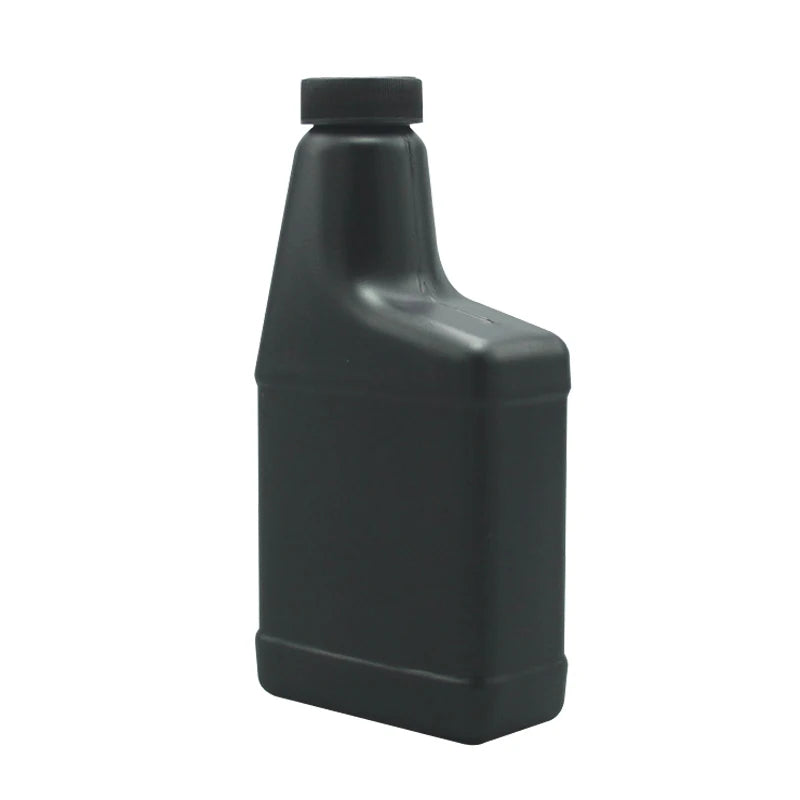 8oz HDPE Flat Black Screen Printed Screw Cap Petrol Bottle for Cars & Machines