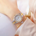 High Quality 2024 Men's Fashion Alloy Glass Dial Full Crystal Diamond Luxury Wrist Watch Gold Silver Montre