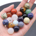 Beautiful Popular Natural Healing Crystal Stone Ball Shape Gemstone Pendants New Charms Necklace for Jewelry Making