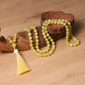 108 Handmade Knotted Healing Buddhist Prayer Long Tassel Necklace 8mm Gemstone Natural Stone Crystal Mala Beads Women Jewelry
