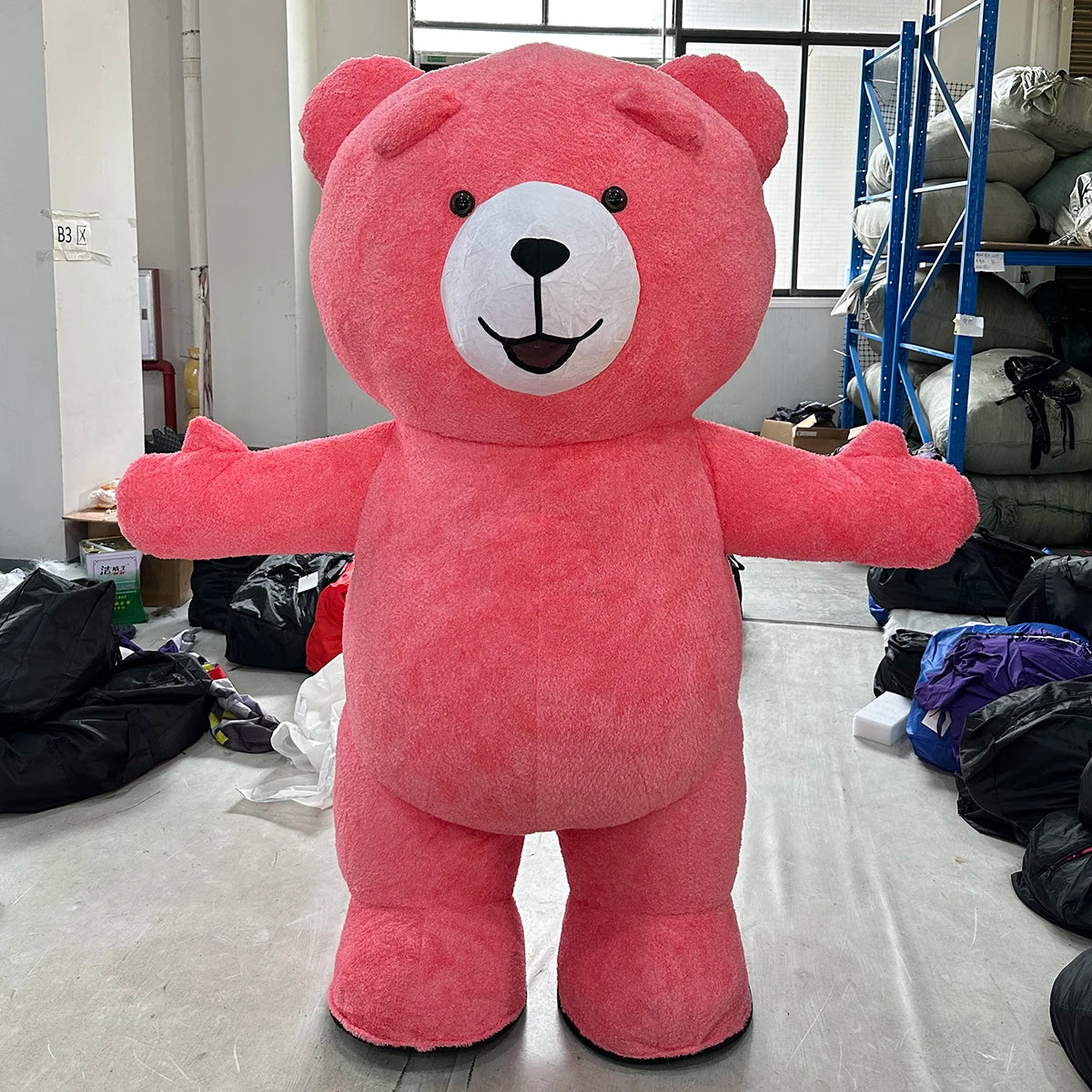 Teddy Bear Mascot Costume Inflatable Plush Funny Bear Doll Clothing Colorful Anime Cartoon Bear Cosplay Dress up Jumpsuits MegaBDM