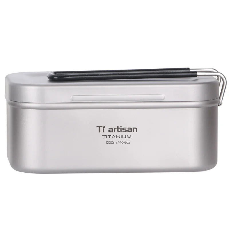 Titanium Lunch Box Mess Kit Outdoor Camping Cookware Bento Box Camping Accessories