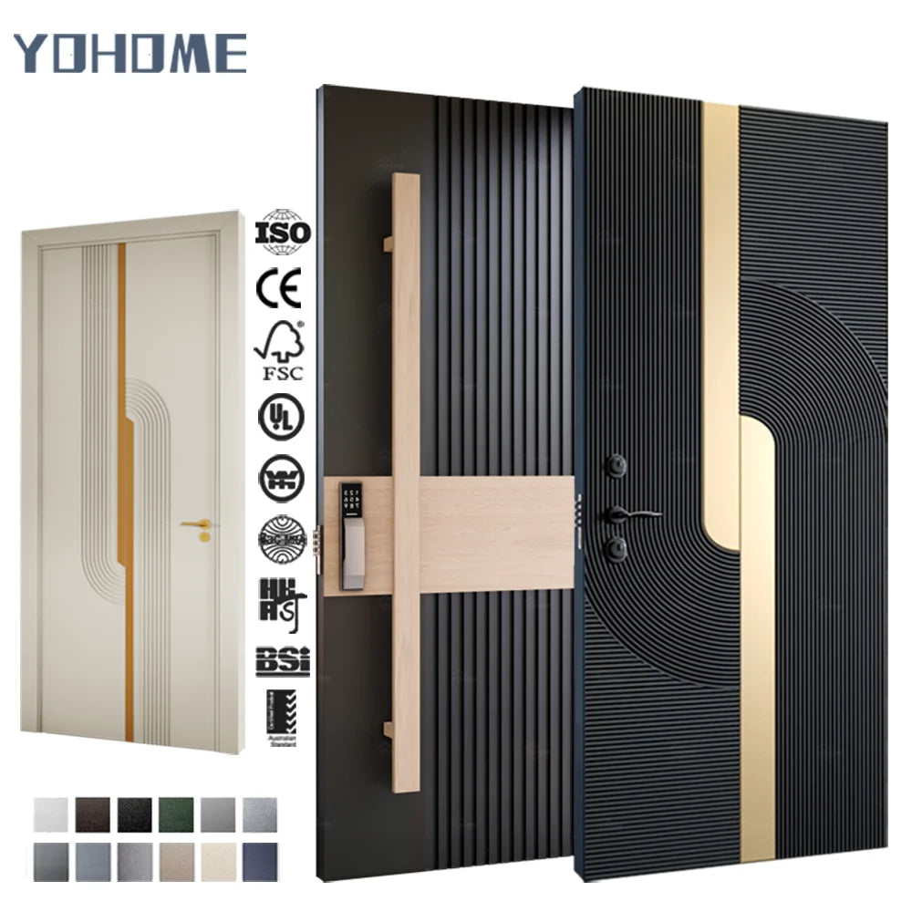 UK Standard Bespoke Luxury Modern Cast Aluminum Sturdy Reliable Huge Pivot Front Doors Aluminum Pivot Entrance Doors