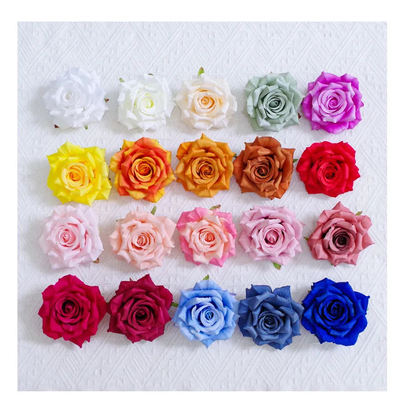 S773 10cm DIY Wedding Faux Flowers Decoration Centerpiece Silk Flowers Suppliers Photo Props Fake Floral Head Artificial Roses