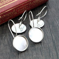 10pcs 12mm Stainless Steel DIY French Lever Back Earrings Blank BaseFit 12mm Glass Cabochons Earring Bezel Tray Accessories