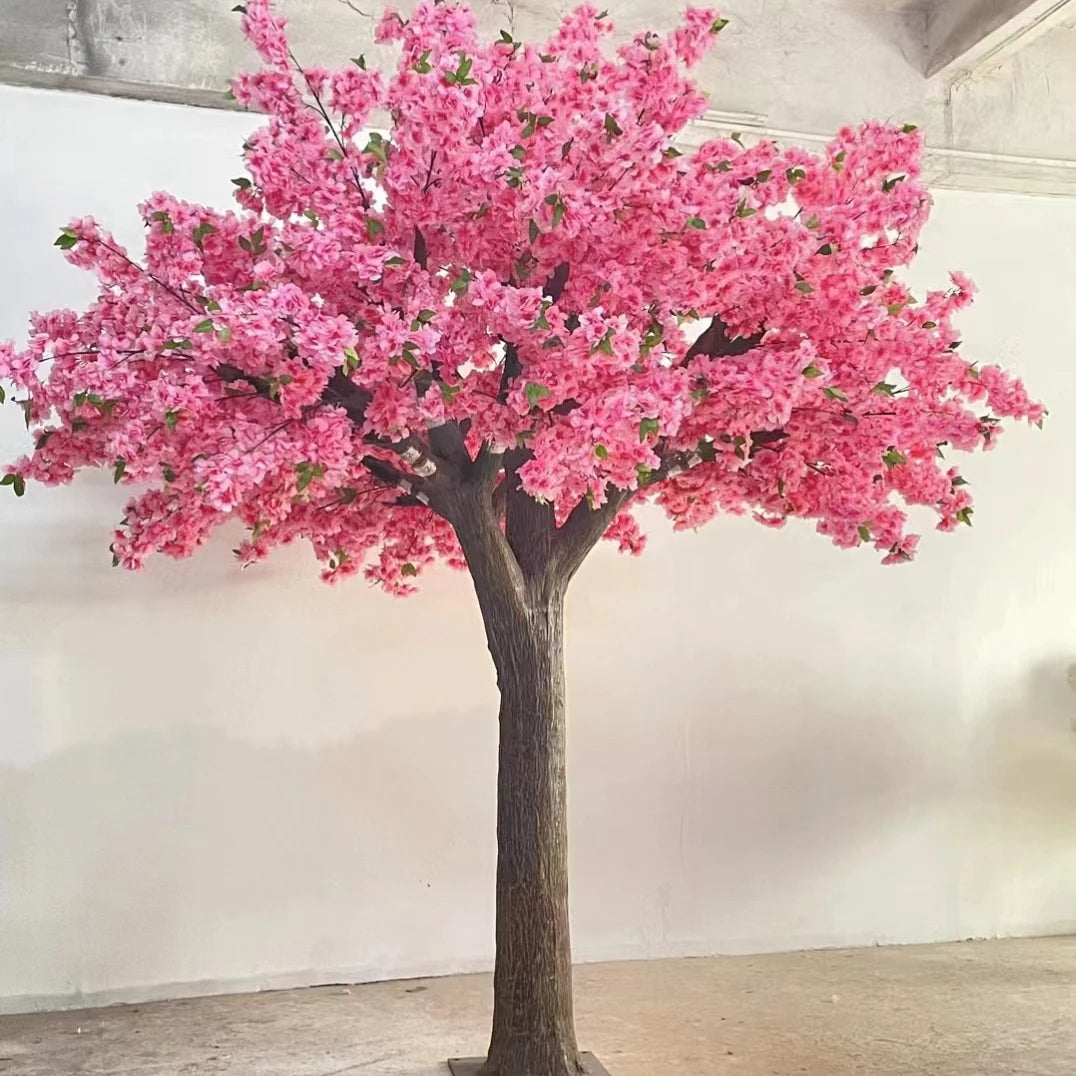 Wholesale High Simulation Big Artificial Plants Cherry Trees pink Flower Artificial Big Trees for Weddioutdoor Artificial Plants MegaBDM