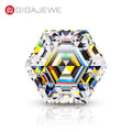 GIGAJEWE Loose Moissanite Gemstone VVS1 Clarity D Color Hexagon Cut White for Jewelry Making