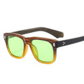 China Wholesale Gradient Yellow Mirror Lens Sunglasses Brand Full Frame Retro Eyeglasses Thick Frame Customized Logo Sunglasses