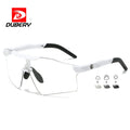 DUBERY 2026 Men's UV400 Fashion Sport Sunglasses Oversized Transparent Frame PC TAC for Outdoor Running Cycling Biking Sports