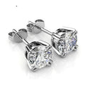 CAOSHI Korean Fashion Earrings Women 925 Silver Plating Stud Earrings 6MM Round Crystal CZ Diamond Earrings Jewelry for Girls