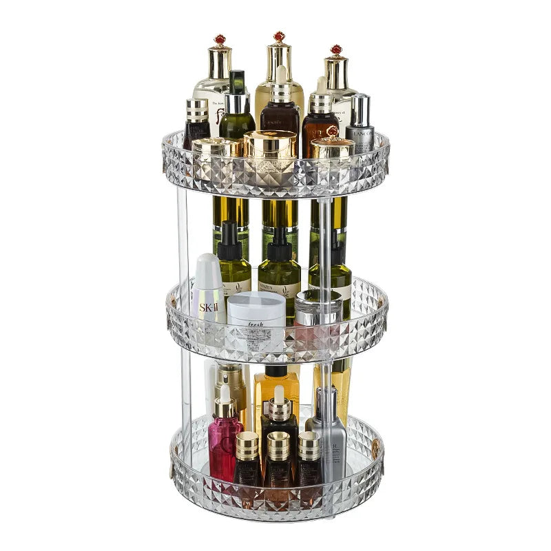 Desktop Brush Shelf Vanity Shelf Countertop Cosmetics Storage Box Glass Customized OEM Modern