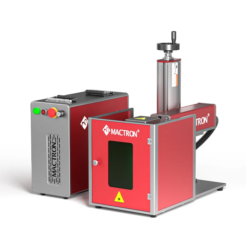 Mactron Enclosed Mini Split Model Raycus Max JPT Fiber Laser Marking Machine 30W 50W Price