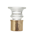 DEXI Crystal Custom Logo Non Spill Wine Bottle Stopper with Cork Glass Lid Crimp Closure for 500-1000ml Bottles