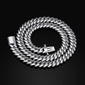 European American Hip Hop Fashion Bracelet and Necklace 10/12/18mm Smooth Diamond Cuban Chain for Men and Women