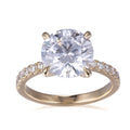 Messi Jewelry MSR-544 Rings Gold 18k VVS1 DEF Engagement Wedding for Women Round Lab Diamond