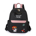 Women Good Quality Custom Ladies Elegant Travel Small Classy Sport Nylon Black Floral Embroidered Antitheft Back Pack