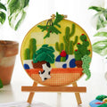 For CHENISTORY DIY Wool Felting Painting Embroidery Frame Handmade Needle Wool Painting Picture Canvas Home Decors Crafts