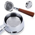 Coffee Handle Filter with Stainless Steel and Sandalwood Wood Materials