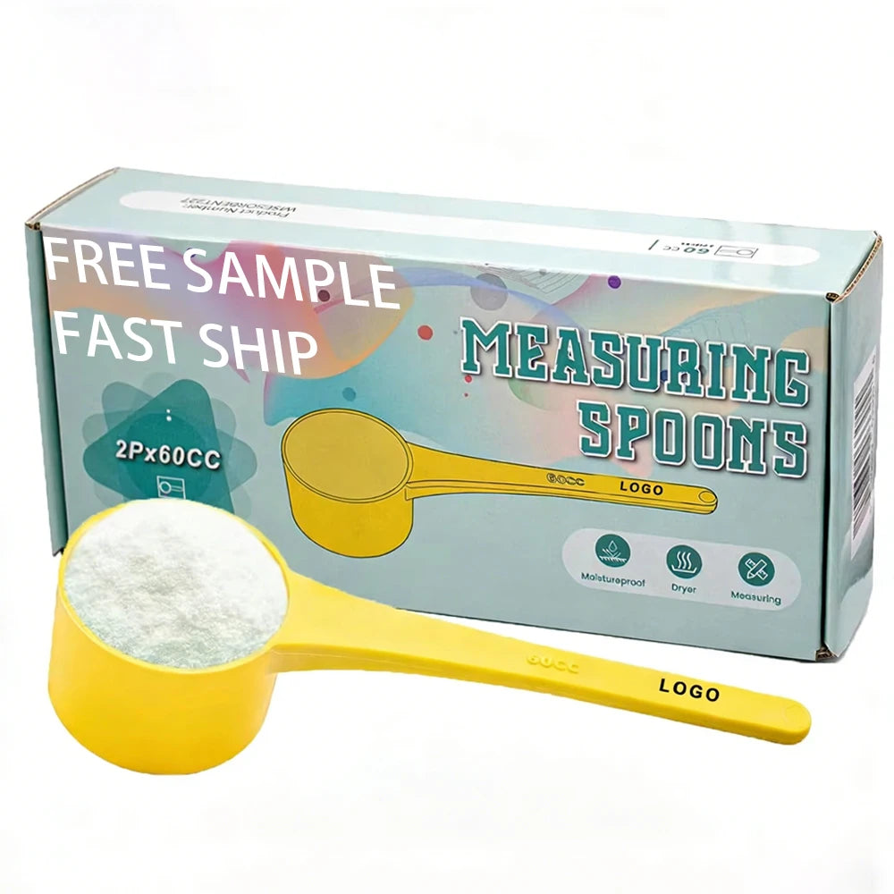 Custom Logo Long Handle Plastic Spoon for Measuring Drying Milk Powder Scoop Measuring Spoon for Coffee Loose Tea