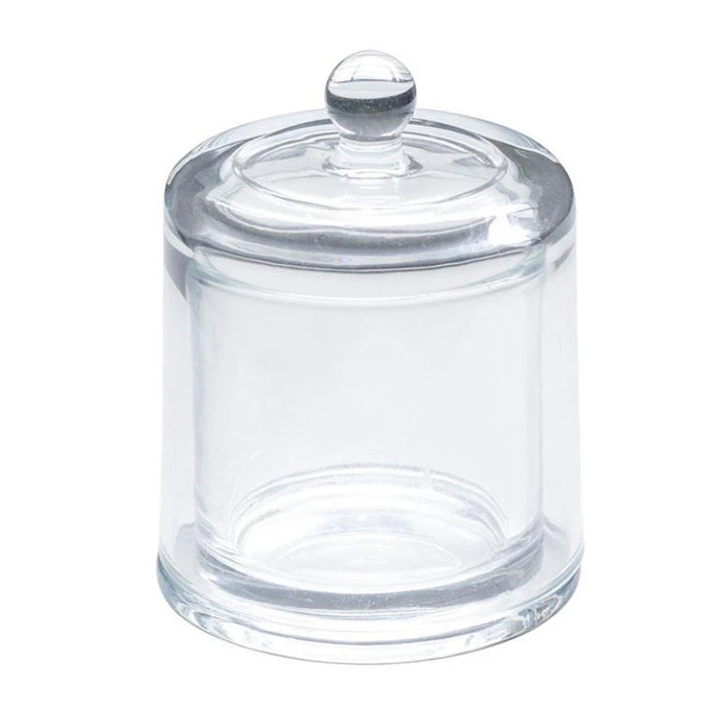Wholesale Luxury Glass Dome Bell Lid Candle Jar Home Decorative Jewelry Storage Container Clear Glass Scented Candle Holder