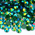 JUNAO Bulk Packing 2mm 3mm 4mm 5mm 6mm Transparent Emerald AB Diamond Strass Flatback Resin Crystal Rhinestones for Clothes
