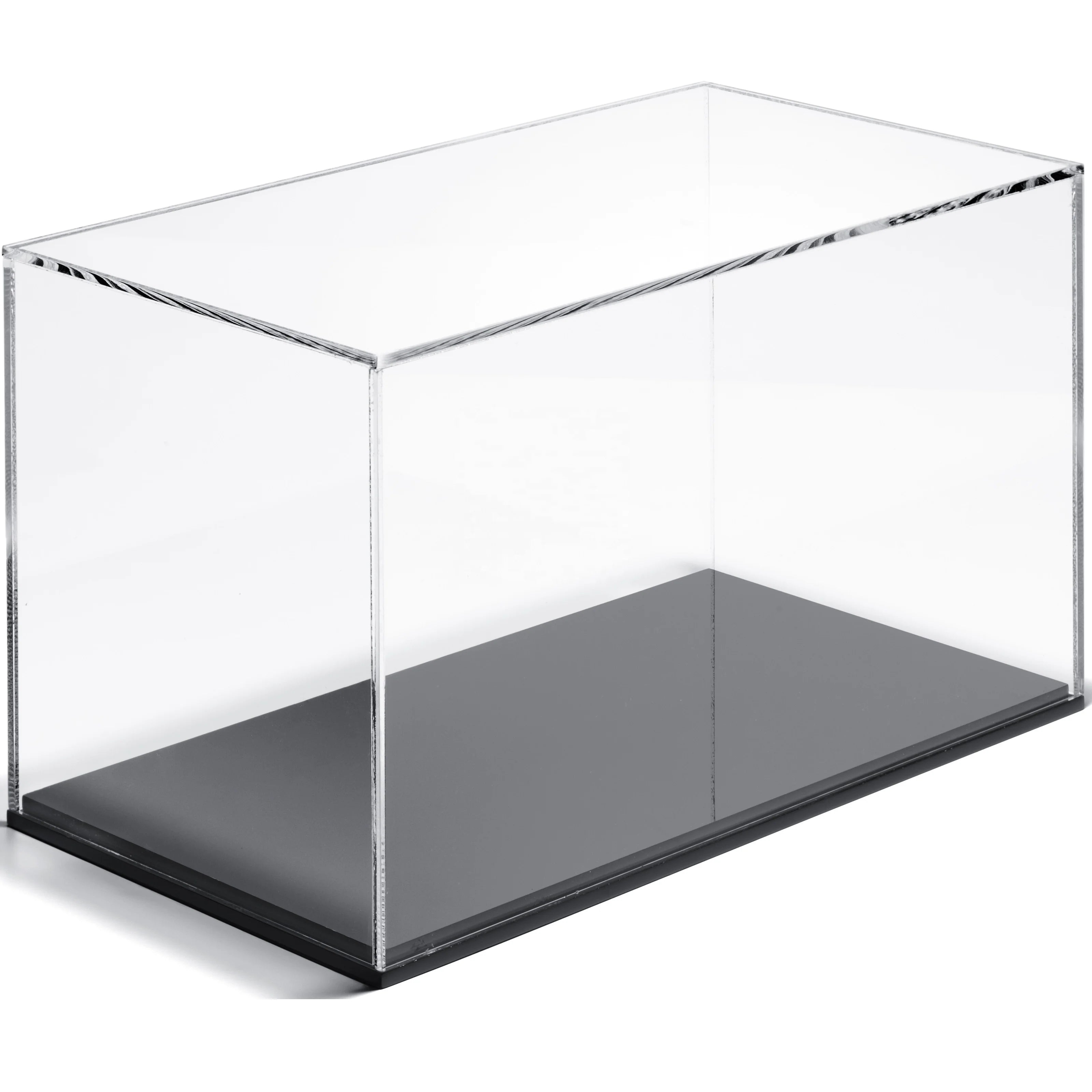 Acrylic Display Case with Black BaseOrganizer Stand Riser Dustproof Protection Showcase for Figures Toys Jewelry Collectibles