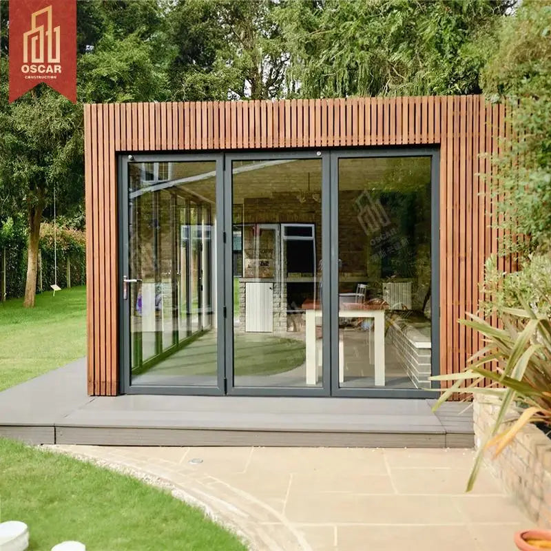 Compact Folding Space-Saving Easy-Operate Exterior Door Garage Storage Shed Patio Outdoor Use Folding Door